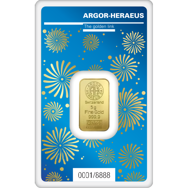 Zlatý slitek Argor Heraeus 5 g - Rok Králíka 2023