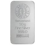 Silver bar Argor Heraeus 50 g