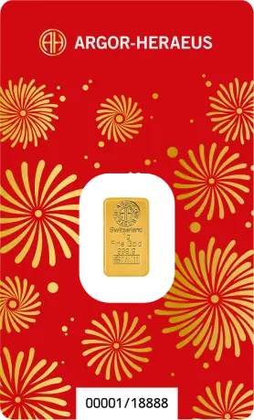 Zlatý slitek Argor Heraeus - Rok koně 2026, 1 g