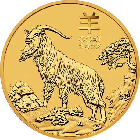 Zlatá mince Lunární série III - Rok kozy 2027, 1/4 oz