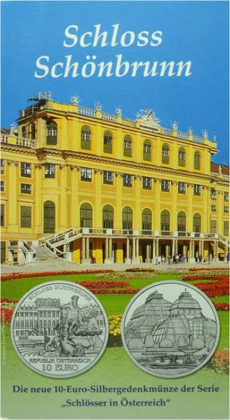 Zámek Schönbrunn 2003, stříbrná mince v blistru
