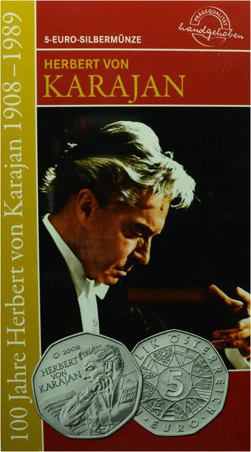 Herbert von Karajan, stříbrná mince 