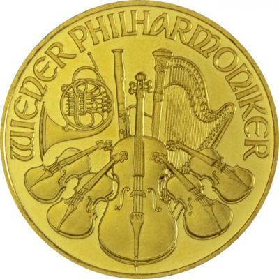 Zlatá mince Vídeňští filharmonici 1/2 Oz - různé roky