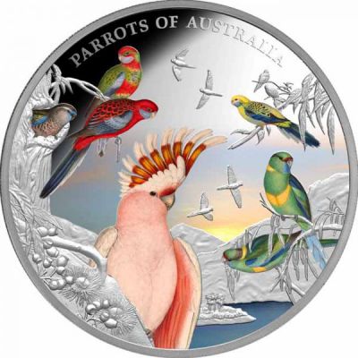 10 dolar Stříbrná mince Papoušci Austrálie 5 Oz