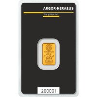Zlatý slitek Argor Heraeus, 2 g