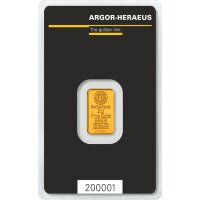 Zlatý slitek Argor Heraeus - Kinebar, 2 g
