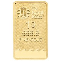 Zlatý slitek Britská královská mincovna, 1 g