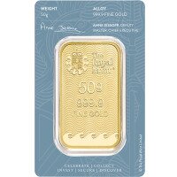 Zlatý slitek 50 g -  Královská mincovna
