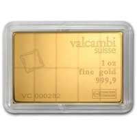 Zlatý slitek Valcambi 10x1/10 Oz Combibar 