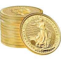 Zlatá mince Británie 1/4 Oz  různé roky