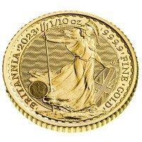Zlatá mince Britannia Charles III 2025, 1/10 oz