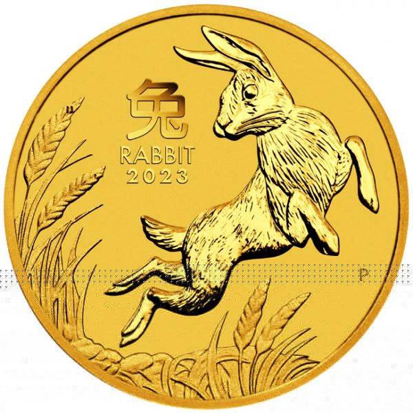 Zlatá mince Lunární série - Rok Králíka 2 Oz 2023 PP