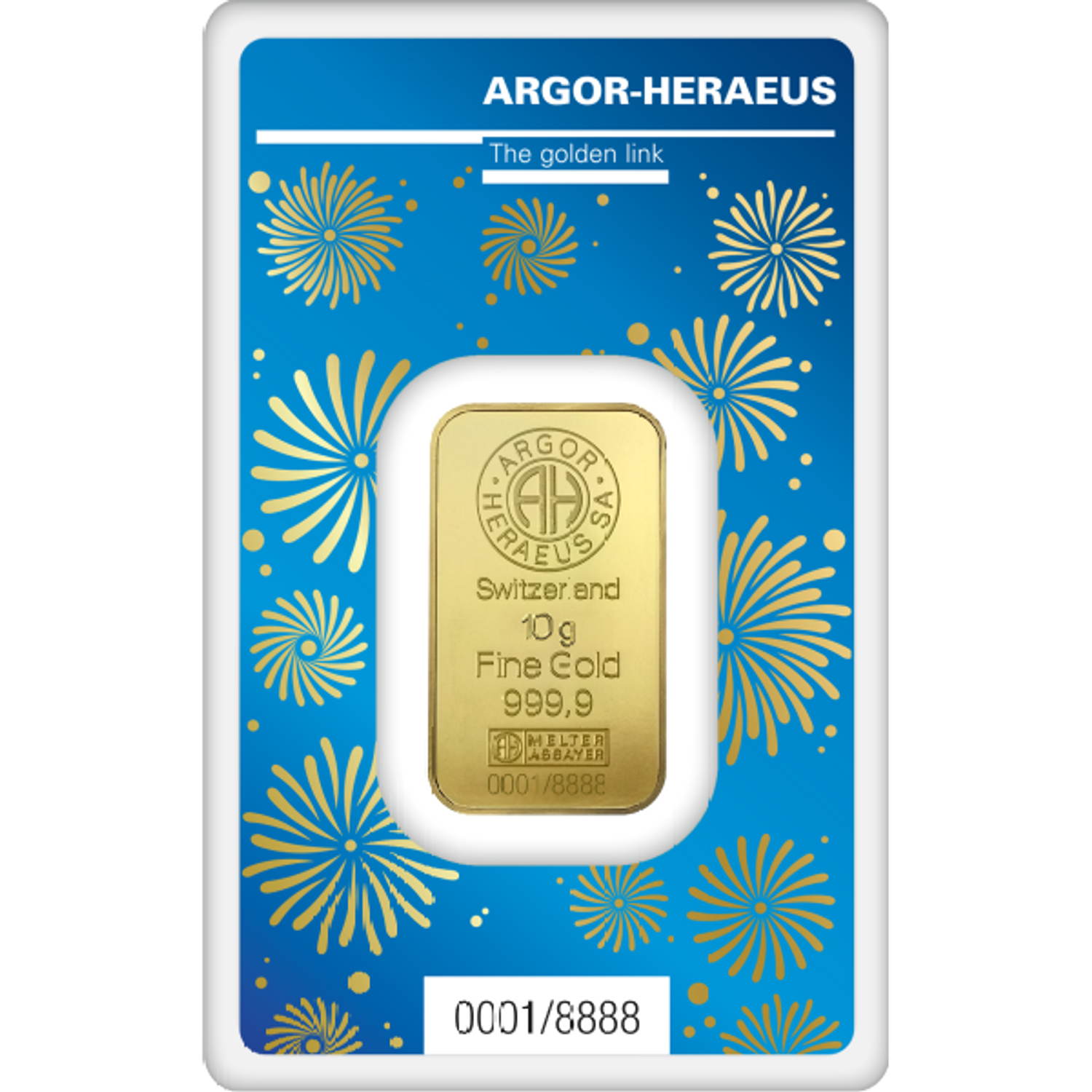 Zlatý slitek Argor Heraeus 10 g  - rok králíka