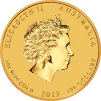 Zlatá mince Lunární série II Rok Prasete 2019, 1 oz