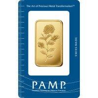 Zlatý slitek PAMP Růže, 1 oz