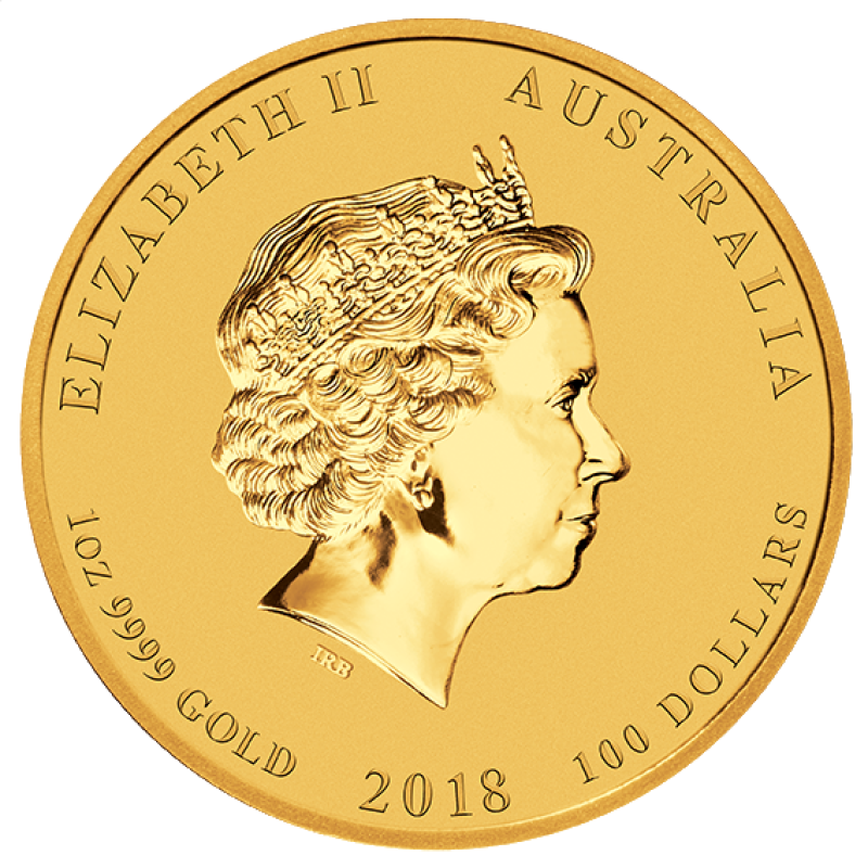 Zlatá mince Lunární série II Rok Psa  1 Oz 2018