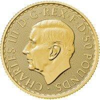 Zlatá mince Británie Charles III 2023 - 1/2 Oz