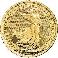 Zlatá mince Britannia Charles III 2023 - 1/2 oz