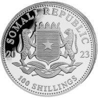 Stříbrná mince 1 Oz Slon 2023 Somálsko