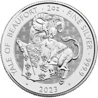 Stříbrná mince Tudorovská zvířata Yale of Beaufort 2023, 2 oz
