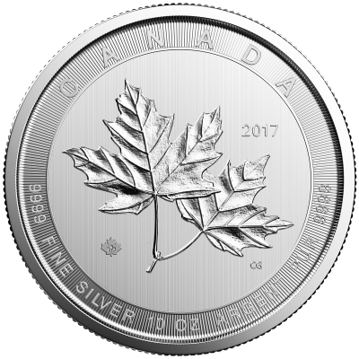 Stříbrná mince Maple Leaf - různé roky, 10 oz 
