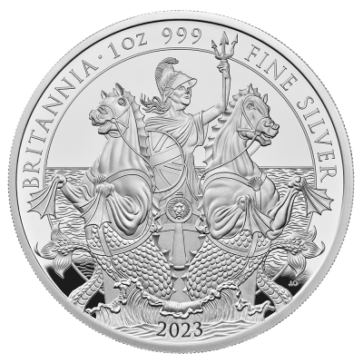 Stříbrná mince Britannia 1 Oz - Charles III 2023 proof