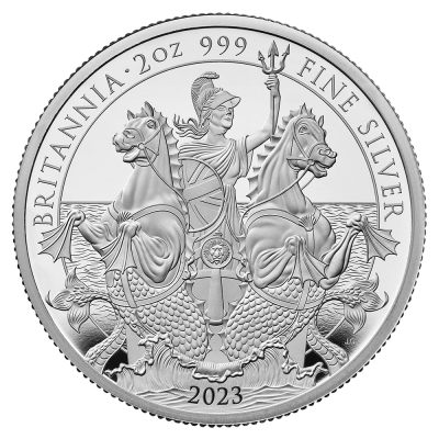 Stříbrná mince Britannia 2 Oz - Charles III 2023 proof
