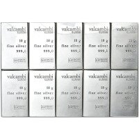 Stříbrný slitek 10x10 g CombiBar Valcambi