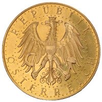 Zlatá mince 100 Schilling 1925-1934
