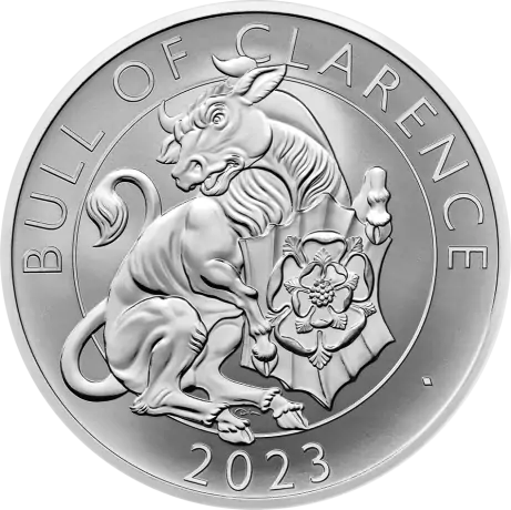 Sada stříbrných mincí Tudorovská zvířata - The Bull of Clarence 2023, 2 oz