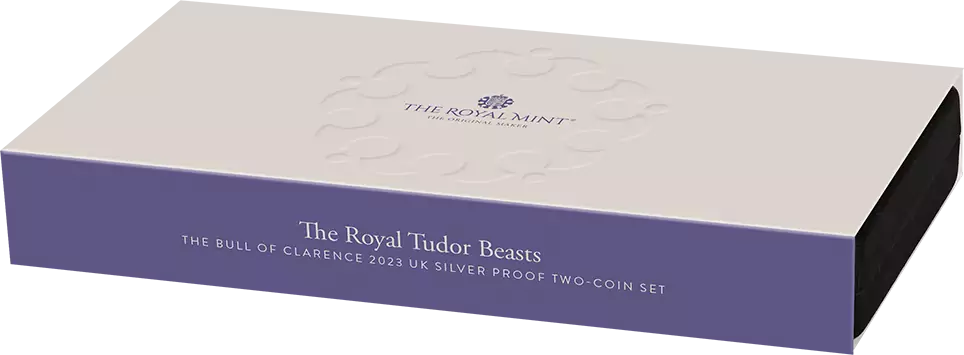 Sada stříbrných mincí Tudorovská zvířata - The Bull of Clarence 2023, 2 oz
