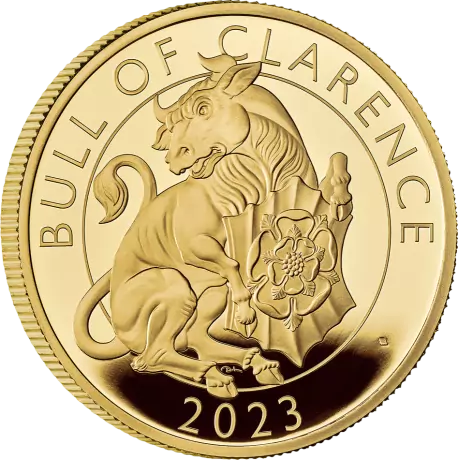 Zlatá mince Tudorovská zvířata - The Bull of Clarence 2023, 1 oz