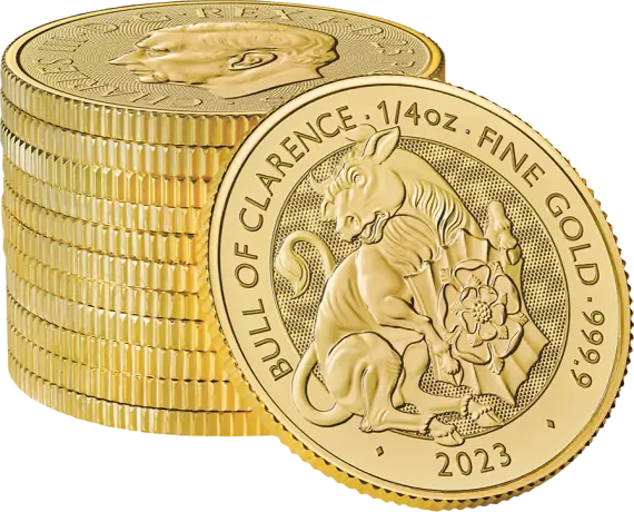 Zlatá mince 1/4 Oz Tudorovská zvířata The Bull of Clarence | 2023