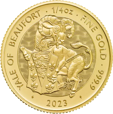 Zlatá mince Tudorovská zvířata - Yale of Beaufort 2023, 1/4 oz
