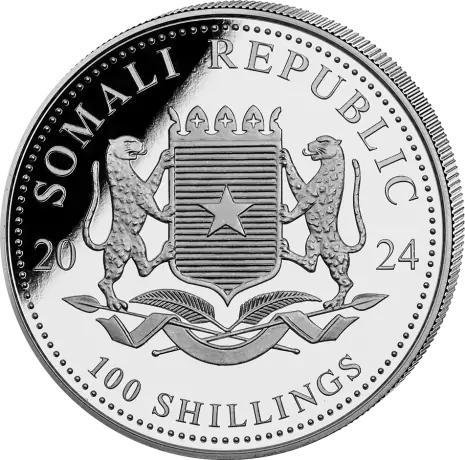 Stříbrná mince Slon Somálský 2024, 1 oz