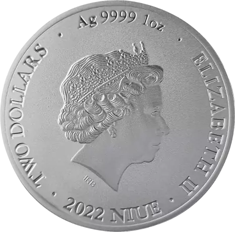 Stříbrná mince Bitcoin 2022, 1 oz