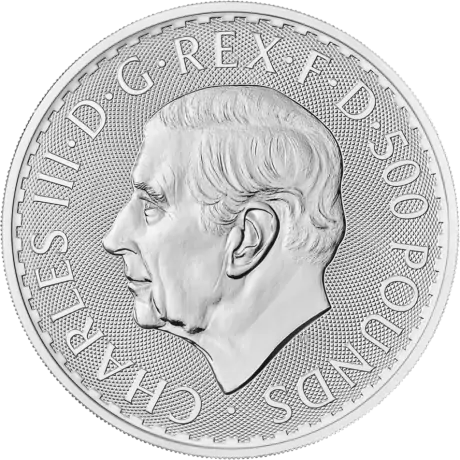 Stříbrná mince Britannia  Charles III 2023, 1 kg