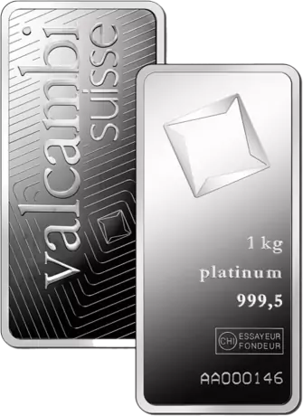 Platinový slitek Valcambi 1000 g 