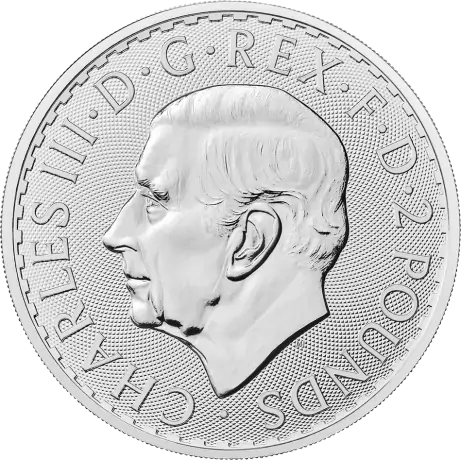 Stříbrná mince Britannia Charles III 2023, 1 oz