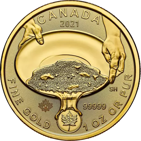 Zlatá mince Klondike Zlatá horečka - Rýžování zlata 2021, 1 oz 