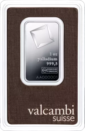 Palladiový slitek Valcambi, 1 oz