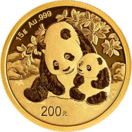Zlatá mince Panda 15 g - 2024