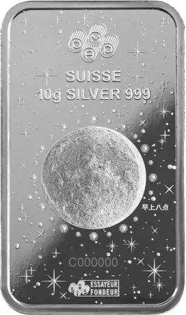 Stříbrný slitek PAMP Lunární drak azurový 2024, 10 g