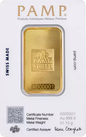 Zlatý slitek PAMP Suisse, 1 oz