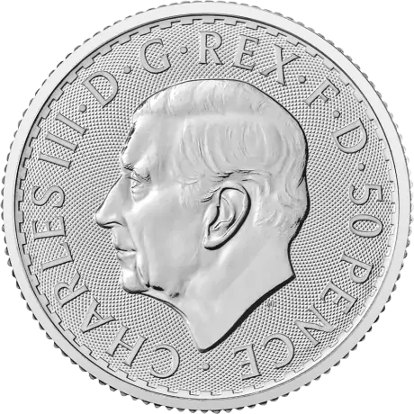 Stříbrná mince Britannia Charles III 2024, 1/4 oz
