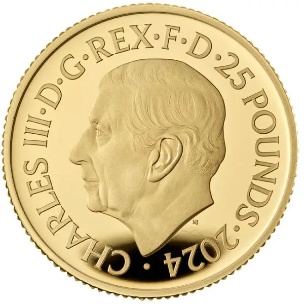 Zlatá mince Tudorovská zvířata v etuji - Seymour Unicorn 2024, 1/4 oz