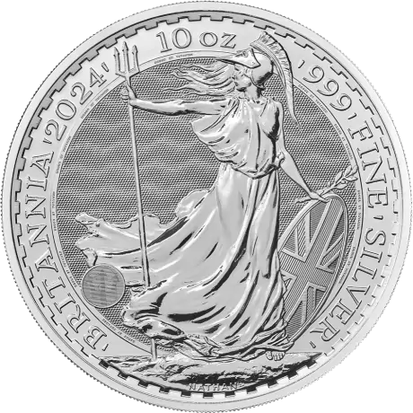 Stříbrná mince Britannia Charles III 2024, 10 oz