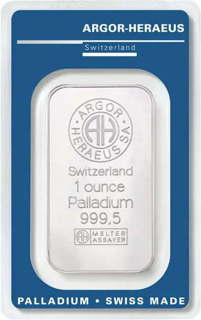 Palladiový slitek Argor Heraeus 1 oz