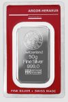 Stříbrný slitek Argor Heraeus 50 g