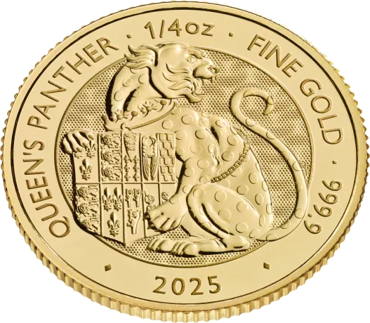 Zlatá mince Tudorovská zvířata - Panter 2025, 1/4 oz 
